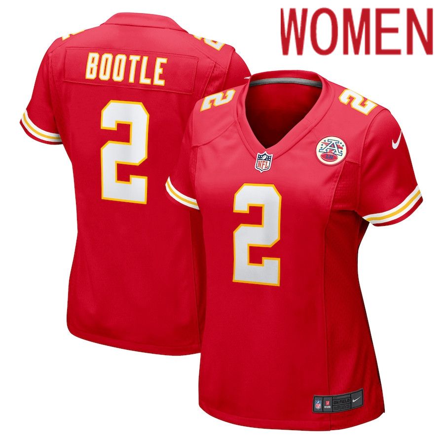 Women Kansas City Chiefs #2 Dicaprio Bootle Nike Red Game NFL Jersey->women nfl jersey->Women Jersey